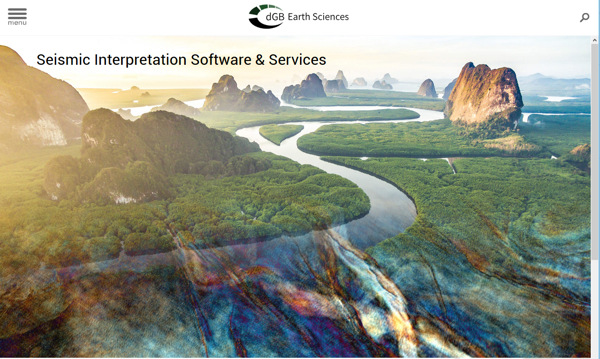 Фрагмент главной страницы сайта компании dGB Earth Sciences, создавшей систему OpendTect 